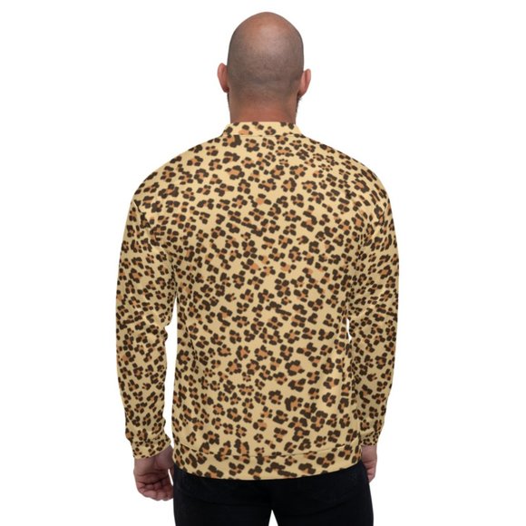 LEOPARD PATTERN Unisex Bomber Jacket. - Picture 4 of 6